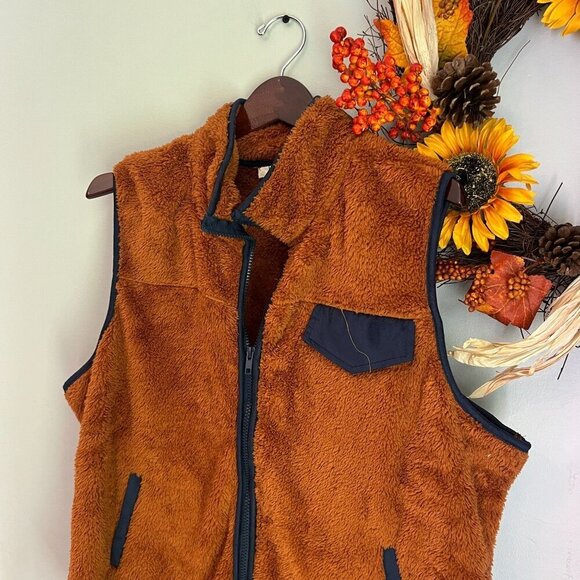 Perch Blue Pepper Faux Sherpa Womens Plus 2X Vest Brown NWOT - Picture 3 of 9